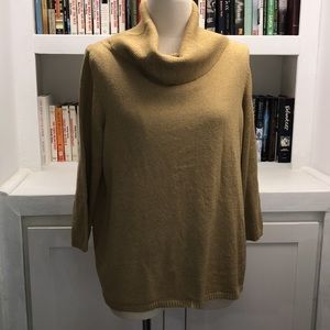 VINTAGE Judith Hart Collection Oversized Tan Cowl Neck Sweater Size Large